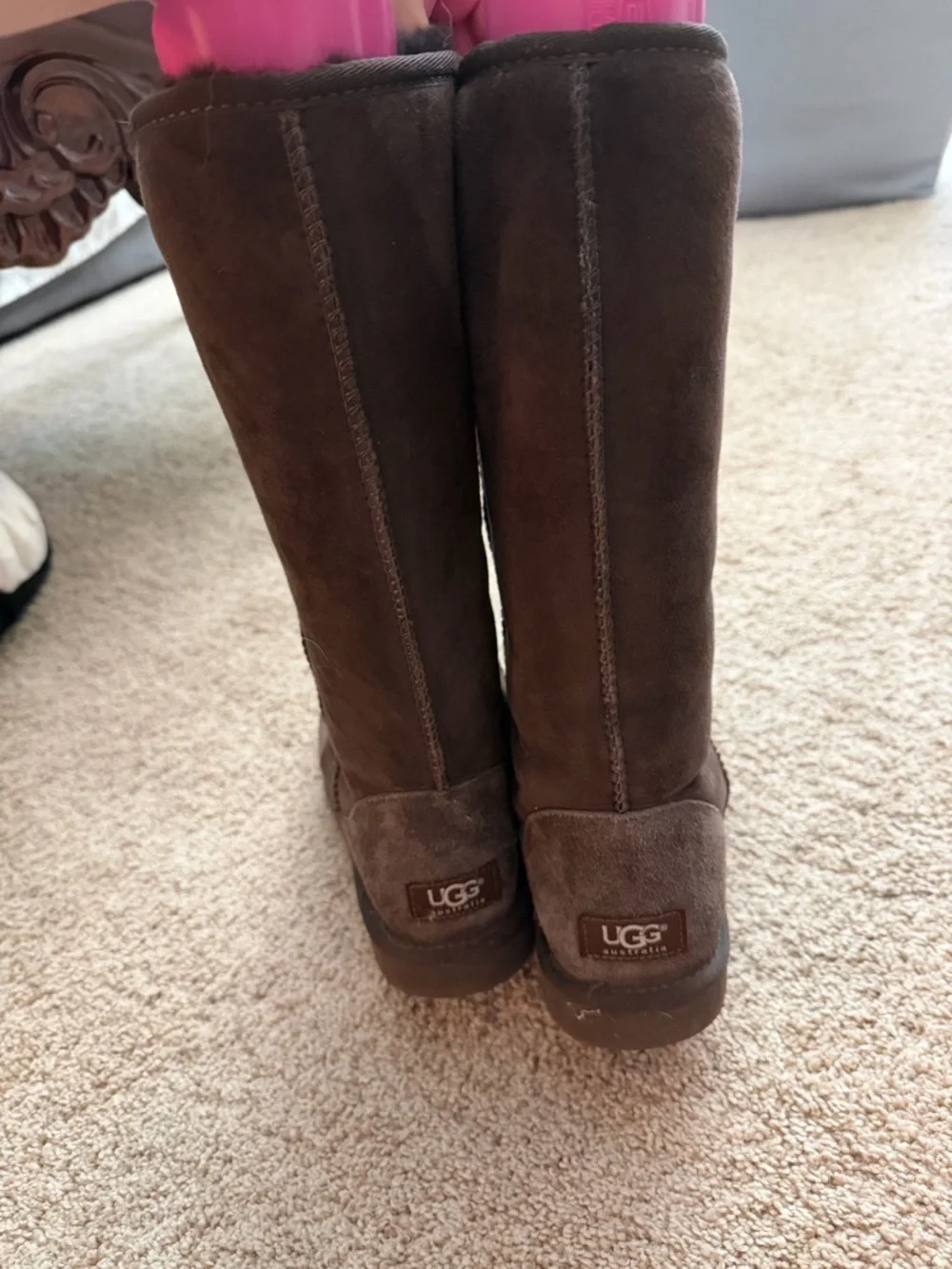 UGG Tall Classic Brown Suede Winter Boots